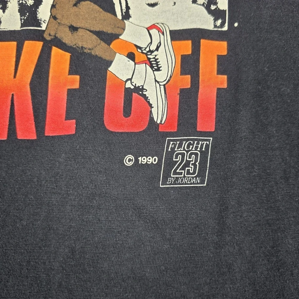 Vintage 1990 Flight 23 by Jordan T-Shirt Mens XL Ready For Takeoff Single Stitch